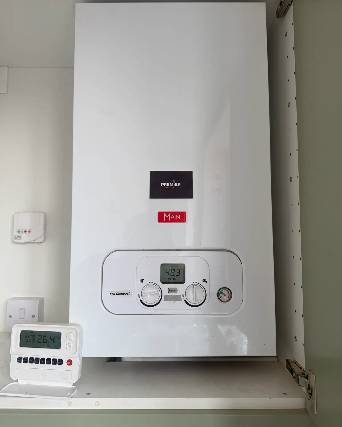 Main boiler fitted